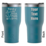 Family Quotes and Sayings RTIC Tumbler - Dark Teal - Laser Engraved - Double-Sided