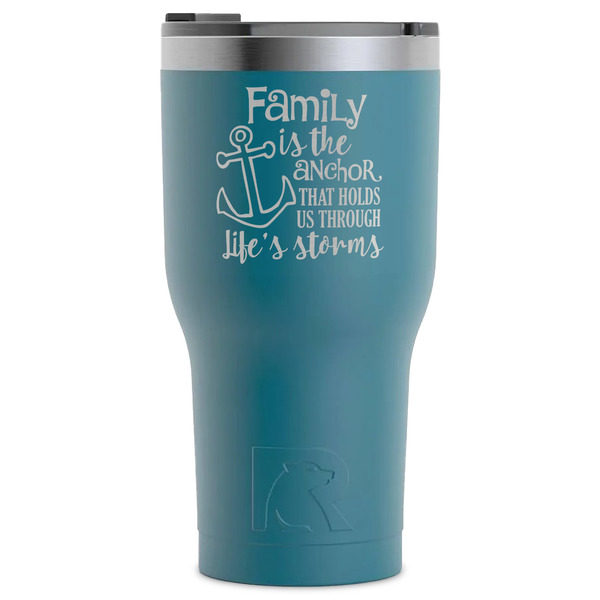 Custom Family Quotes and Sayings RTIC Tumbler - Dark Teal - Laser Engraved - Single-Sided
