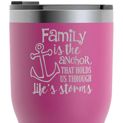 Family Quotes and Sayings RTIC Tumbler - Magenta - Laser Engraved - Single-Sided