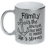 Family Quotes and Sayings Metallic Silver Mug