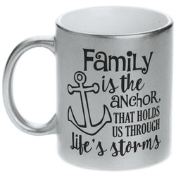Family Quotes and Sayings Metallic Silver Mug
