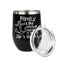 Family Quotes and Sayings Stainless Wine Tumblers - Black - Single Sided - Alt View