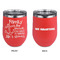 Family Quotes and Sayings Stainless Wine Tumblers - Coral - Double Sided - Approval