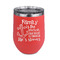 Family Quotes and Sayings Stainless Wine Tumblers - Coral - Double Sided - Front