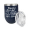 Family Quotes and Sayings Stainless Wine Tumblers - Navy - Single Sided - Alt View