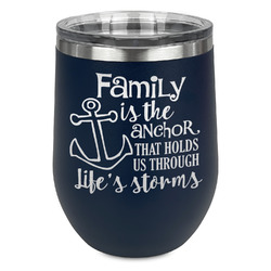 Family Quotes and Sayings Stemless Stainless Steel Wine Tumbler