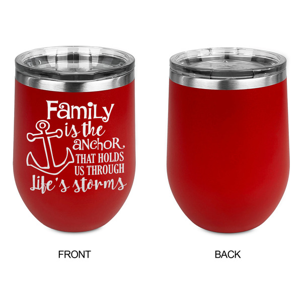 Family Quotes and Sayings Stainless Wine Tumblers - Red - Single Sided - Approval