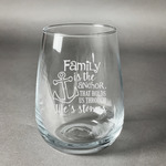 Family Quotes and Sayings Stemless Wine Glass - Engraved