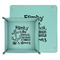 Family Quotes and Sayings Teal Faux Leather Valet Trays - PARENT MAIN