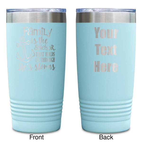 Family Quotes and Sayings Teal Polar Camel Tumbler - 20oz -Double Sided - Approval