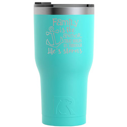 Family Quotes and Sayings RTIC Tumbler - Teal - Engraved Front (Personalized)