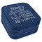Family Quotes and Sayings Travel Jewelry Boxes - Leather - Navy Blue - Angled View
