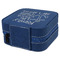 Family Quotes and Sayings Travel Jewelry Boxes - Leather - Navy Blue - View from Rear
