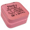 Family Quotes and Sayings Travel Jewelry Boxes - Leather - Pink - Angled View