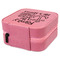 Family Quotes and Sayings Travel Jewelry Boxes - Leather - Pink - View from Rear