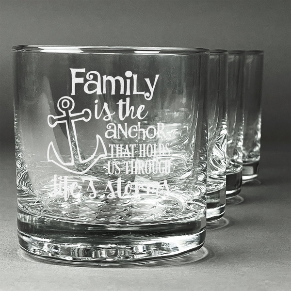Custom Family Quotes and Sayings Whiskey Glasses (Set of 4)