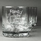 Family Quotes and Sayings Whiskey Glasses Set of 4 - Engraved Front