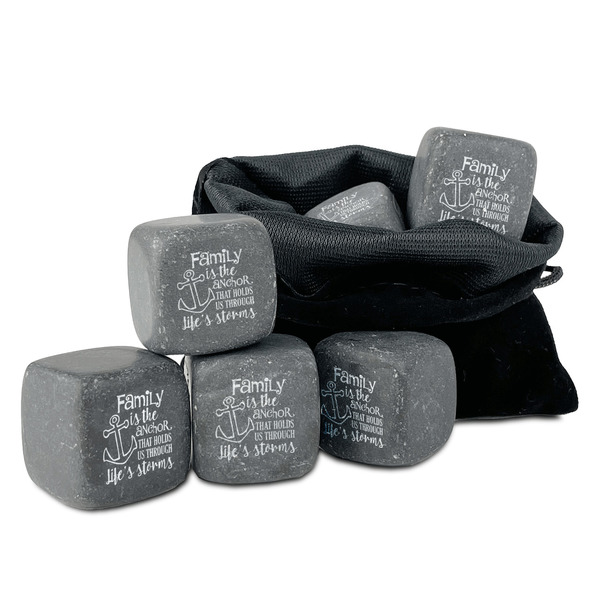 Custom Family Quotes and Sayings Whiskey Stone Set - Set of 9