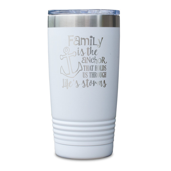 Family Quotes and Sayings White Polar Camel Tumbler - 20oz - Single Sided - Approval
