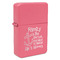 Family Quotes and Sayings Windproof Lighters - Pink - Front/Main