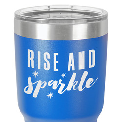 Glitter / Sparkle Quotes and Sayings 30 oz Stainless Steel Tumbler - Royal Blue - Double-Sided