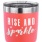 Glitter / Sparkle Quotes and Sayings 30 oz Stainless Steel Ringneck Tumbler - Coral - CLOSE UP