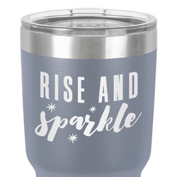 Glitter / Sparkle Quotes and Sayings 30 oz Stainless Steel Tumbler - Grey - Double-Sided