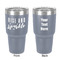 Glitter / Sparkle Quotes and Sayings 30 oz Stainless Steel Ringneck Tumbler - Grey - Double Sided - Front & Back