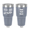 Glitter / Sparkle Quotes and Sayings 30 oz Stainless Steel Tumbler - Grey - Double-Sided