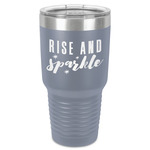 Glitter / Sparkle Quotes and Sayings 30 oz Stainless Steel Tumbler - Grey - Single-Sided