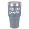 Glitter / Sparkle Quotes and Sayings 30 oz Stainless Steel Tumbler - Grey - Single-Sided