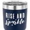 Glitter / Sparkle Quotes and Sayings 30 oz Stainless Steel Ringneck Tumbler - Navy - CLOSE UP