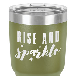 Glitter / Sparkle Quotes and Sayings 30 oz Stainless Steel Tumbler - Olive - Double-Sided