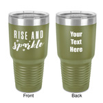 Glitter / Sparkle Quotes and Sayings 30 oz Stainless Steel Tumbler - Olive - Double-Sided