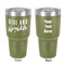 Glitter / Sparkle Quotes and Sayings 30 oz Stainless Steel Ringneck Tumbler - Olive - Double Sided - Front & Back