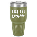 Glitter / Sparkle Quotes and Sayings 30 oz Stainless Steel Tumbler - Olive - Single-Sided