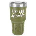 Glitter / Sparkle Quotes and Sayings 30 oz Stainless Steel Tumbler - Olive - Single-Sided