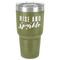 Glitter / Sparkle Quotes and Sayings 30 oz Stainless Steel Ringneck Tumbler - Olive - Front