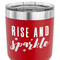 Glitter / Sparkle Quotes and Sayings 30 oz Stainless Steel Ringneck Tumbler - Red - CLOSE UP