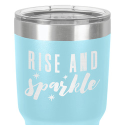 Glitter / Sparkle Quotes and Sayings 30 oz Stainless Steel Tumbler - Teal - Double-Sided