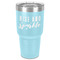 Glitter / Sparkle Quotes and Sayings 30 oz Stainless Steel Ringneck Tumbler - Teal - Front