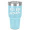 Glitter / Sparkle Quotes and Sayings 30 oz Stainless Steel Tumbler - Teal - Single-Sided