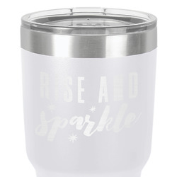 Glitter / Sparkle Quotes and Sayings 30 oz Stainless Steel Tumbler - White - Single-Sided