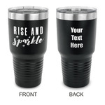 Glitter / Sparkle Quotes and Sayings 30 oz Stainless Steel Tumbler - Black - Double Sided