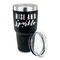 Glitter / Sparkle Quotes and Sayings 30 oz Stainless Steel Ringneck Tumblers - Black - LID OFF