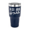 Glitter / Sparkle Quotes and Sayings 30 oz Stainless Steel Tumbler - Navy - Single Sided