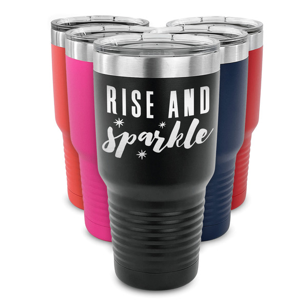 Glitter / Sparkle Quotes and Sayings 30 oz Stainless Steel Ringneck Tumblers - Parent/Main