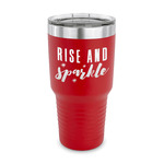 Glitter / Sparkle Quotes and Sayings 30 oz Stainless Steel Tumbler - Red - Single Sided