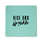 Glitter / Sparkle Quotes and Sayings 6" x 6" Teal Leatherette Snap Up Tray - APPROVAL