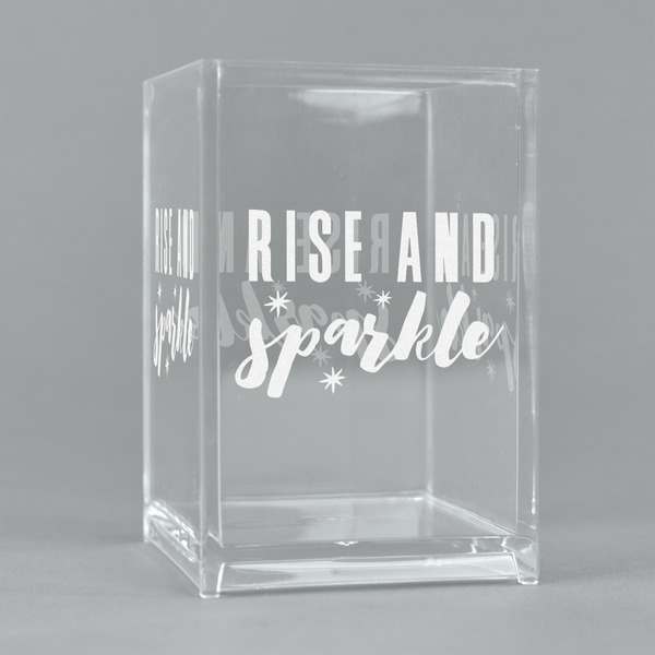 Custom Glitter / Sparkle Quotes and Sayings Acrylic Pen Holder